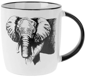 Κούπα Elephant SR00527782 330ml Black-White Sitram Porcelain