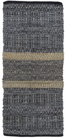 STRIPE ΧΑΛΙ ΔΕΡΜΑ ΓΚΡΙ ΜΠΕΖ 70x150cm - 020504 - 020504