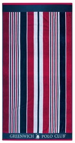 Πετσέτα Θαλάσσης 3632 Red-White-Blue Greenwich Polo Club Beach 100% Cotton