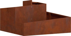 vidaXL Γλάστρα Κήπου Σκ rusty 80 x 80 x 50 εκ.