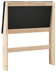 vidaXL Ταπετσαρισμένο κεφαλάρι Μαύρο 80 cm Στερεά ξυλεία πεύκου