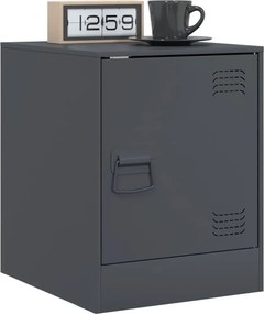 vidaXL Κομοδίνα 2 τεμ. Ανθρακί 34,5 x 39 x 44 εκ. από Χάλυβα