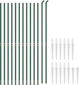 vidaXL Συρματόπλεγμα Περίφραξης Πράσινο 2,2 x 25 μ. με Καρφωτές Βάσεις