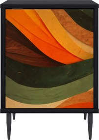 vidaXL Κομοδίνο BONN 2 τμχ. Μαύρη Δρυς 36 x 33 x 51 εκ.
