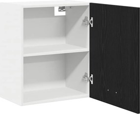 vidaXL Κρεμαστό ντουλάπι με ράφι Riga Μαύρη δρυς 50 x 31 x 60 εκ