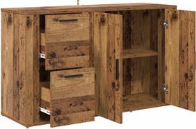 vidaXL Πλαϊνό γραφείο με συρτάρι Παλιό ξύλο 100 x 33 x 59.5 εκ.