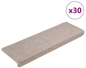 vidaXL Πατάκια Σκάλας 30 τεμ. Taupe 65x21x4 εκ.