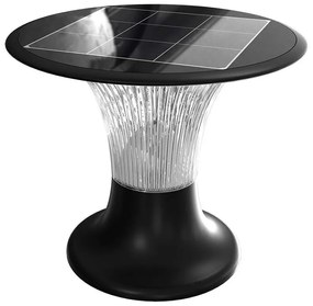 V-TAC LED ηλιακό φωτιστικό δαπέδου 15W 4000K+6000K με μαύρο σώμα και ανιχνευτή SKU23005