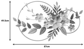 Διακοσμητικό τοίχου Shelly Inart μέταλλο σε χρυσή-μπλε απόχρωση 87x49.5x5εκ 87x49.5x5 εκ.