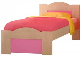 SB-00053 Παιδικό κρεβάτι "ΚΥΜΑ" ημίδιπλο σε χρώμα δρυς-ροζ 110x190
   , 1 Τεμάχιο