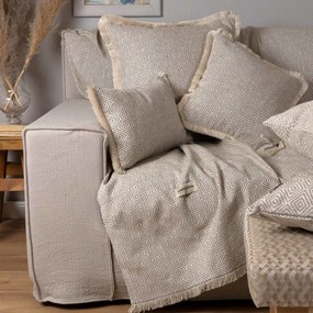 Ριχτάρι Panion Sand-Ecru Aslanis Home Διθέσιο 180x250cm Βαμβάκι-Polycotton