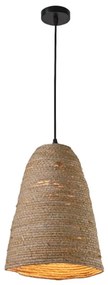 Φωτιστικό Οροφής Κρεμαστό Ψάθινο 4076 1xE27 IP20 20x32cm Natural Inlight