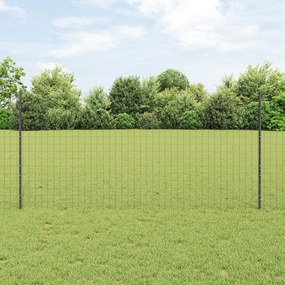 vidaXL Σετ Περίφραξης Κήπου Γκρι 1.2 x 25 m Ατσάλι με Επικάλυψη Σκόνης