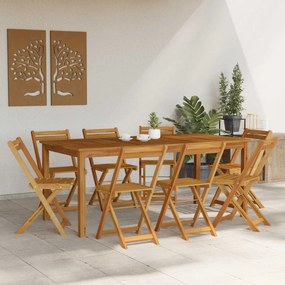 vidaXL Καρέκλες εξωτερικής βεράντας 8 pcs Φυσικό 40 x 53 x 80 εκ
