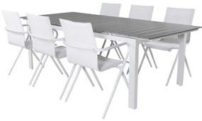 Σετ Τραπέζι και καρέκλες Dallas 700, Polyξύλο, 66 kg, Μέταλλο, Ύφασμα | Epipla1.gr