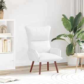 vidaXL Χαλαρωτική Πολυθρόνα Λευκού Χρώματος από Τεχνητό Δέρμα