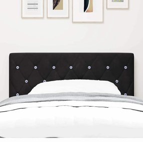 vidaXL LED κεφαλάρι με φώτα λωρίδας LED Μαύρο 90 cm Πολυεστέρας