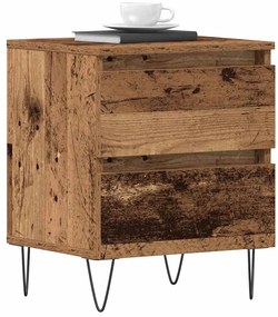 vidaXL Κομοδίνο 2 pcs Παλαιό ξύλο 40 x 35 x 50 εκ. Επεξεργασμένο ξύλο