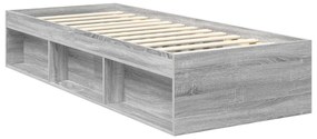vidaXL Σκελετός Κρεβατιού με κεφαλάρι Γκρίζο Σονομα 75 x 190 cm