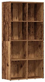 ντουλάπι βιβλίων Παλιό ξύλο 66x30x130 cm Κατασκευασμένο ξύλο - Καφέ