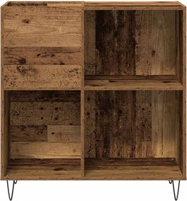 vidaXL Ντουλάπι δίσκων βινυλίου με ράφι artisan δρυς 85 x 38 x 89 εκ.