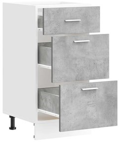 vidaXL κάτω ντουλάπι Lyon σκυρόδεμα γκρι 40x46x81,5 cm