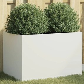 vidaXL Ζαρντινιέρα Λευκή 62x30x29 εκ. από Χάλυβα