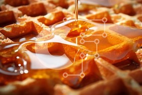 Σετ των 2 Intra Συλλεκτικό Ξύλινο Παζλ Plywood  4mm - Βάφλες με σιρόπι Σε Ξύλινο Κουτί - Διαστάσεις: 10x10 cm – 25 κομμάτια