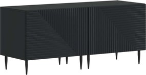 vidaXL 3 Τεμάχια LED Τηλεοπτική Ντουλάπα Μαύρο Επεξεργασμένο Ξύλο