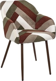 ΚΑΡΈΚΛΕΣ &amp; ΠΟΛΥΘΡΌΝΕΣ PATCHWORK ARMCHAIR SCOTT HD0548