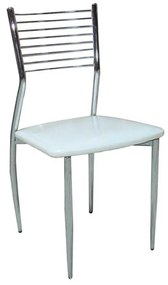 Καρέκλα Evita Cream 11-1220 44X43X85cm Μέταλλο,Τεχνόδερμα