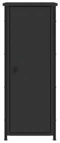 vidaXL Κομοδίνα 2 τεμ. Μαύρα 32x42x80 εκ. από Επεξεργασμένο Ξύλο