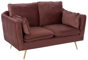 ΚΑΝΑΠΕΣ KAREN 2ΘΕΣΙΟΣ ΣΑΠΙΟ ΜΗΛΟ ΒΕΛΟΥΔΟ &amp; ΜΕΤΑΛ ΠΟΔΙΑ ΧΡΥΣΑ HM3136.22 152x84x95 εκ.