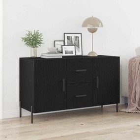 vidaXL Πλαϊνό γραφείο Μαύρη Οξυά 100 x 36 x 60 εκ. Επεξεργασμένο ξύλο
