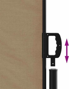vidaXL Σκίαστρο Πλαϊνό Συρόμενο Taupe 140 x 300 εκ.
