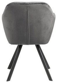 Καρέκλα Oakland 326, Γκρι, 82x58x62cm, 8 kg, Ταπισερί, Μεταλλικά, Μπράτσα | Epipla1.gr