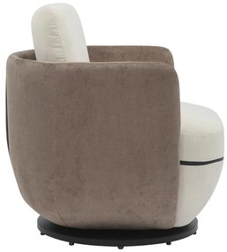 Πολυθρόνα περιστρεφόμενη Coupa ύφασμα σε μπεζ απόχρωση 75x77x79εκ 75x77x79 εκ.