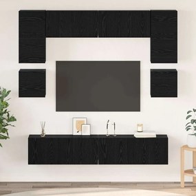 vidaXL Σετ επίπλου τηλεόρασης 8 pcs Μαύρη δρυς 80 x 30 x 30 εκ