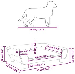 ΚΡΕΒΑΤΙ ΣΚΥΛΟΥ ΜΑΥΡΟ 70 X 48 X 22 ΕΚ. ΒΕΛΟΥΔΙΝΟ 172016