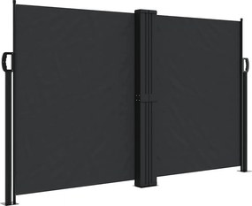 vidaXL Σκίαστρο Πλαϊνό Συρόμενο Μαύρο 140 x 1000 εκ.