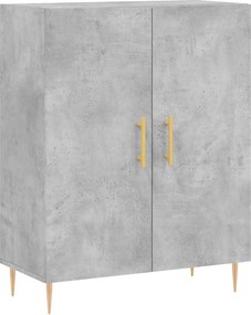 vidaXL Ντουλάπι Γκρι Σκυροδέματος 69,5x34x90 εκ. Επεξεργασμένο Ξύλο
