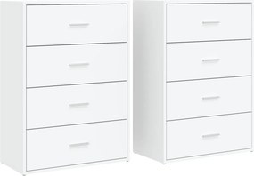 vidaXL Βοηθητικά Ντουλάπια 2 τεμ. Λευκό 60x31x84 εκ. Επεξεργ. Ξύλο