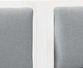 vidaXL Κεφαλάρι Άλλο Λευκό 200 cm Μασίφ ξύλο πεύκου