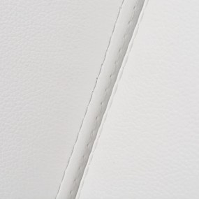 vidaXL Καναπές Λευκό ύφασμα