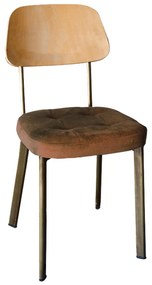 Metallic chair with wooden back TS417K