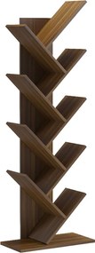 Βιβλιοθήκη Fyllo pakoworld καρυδί 50x25x141.5εκ