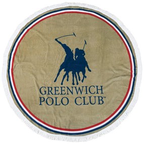 Πετσέτα Θαλάσσης Στρογγυλή Βαμβακερή 160εκ. Essential 2825 Greenwich Polo Club