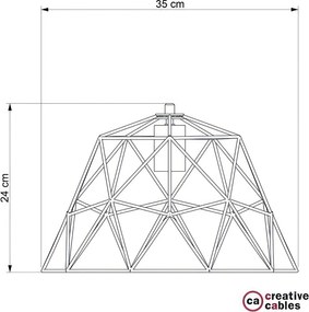 Dome XL Μεταλλικό Κλουβί με ντουί Ε27 Χάλκινο