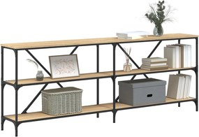 vidaXL Τραπέζι Κονσόλα Sonoma Δρυς 200x30x75 εκ. Επεξ. Ξύλο/Σίδηρος