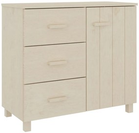 vidaXL Συρταριέρα HAMAR Καφέ Μελί 90 x 40 x 80 εκ. Μασίφ Ξύλο Πεύκου
